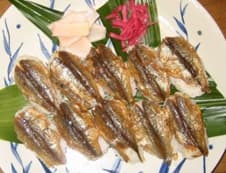 紀ノ川名産のじゃこ握りずし(提供:郷土料理ものがたり)